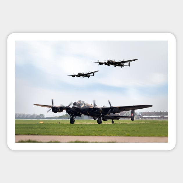 3 Lancs Sticker by aviationart